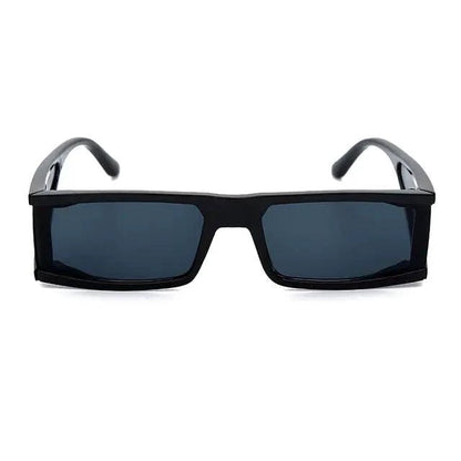 Mandotos chic retro rectangle sunglasses with black frames and tinted lenses, stylish accessory for a trendy look.