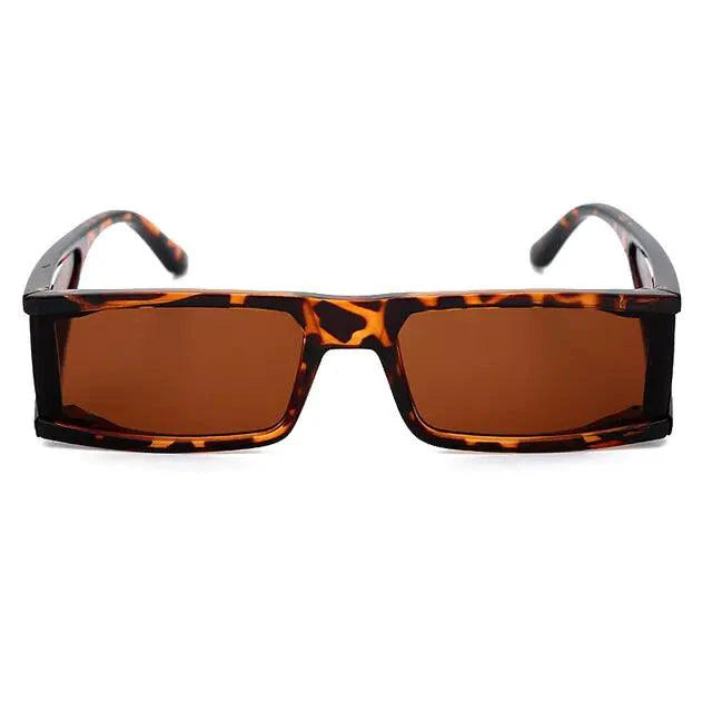 Mandotos chic retro rectangle sunglasses with black frames and tinted lenses, stylish eyewear for a vintage-inspired look.