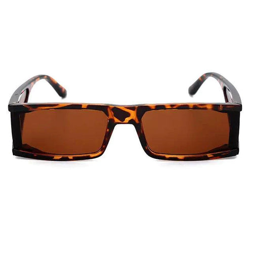 Mandotos chic retro rectangle sunglasses with black frames and tinted lenses, stylish eyewear for a vintage-inspired look.