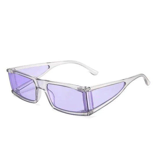 Mandotos chic retro rectangle sunglasses with black frames and tinted lenses, stylish and vintage-inspired eyewear.