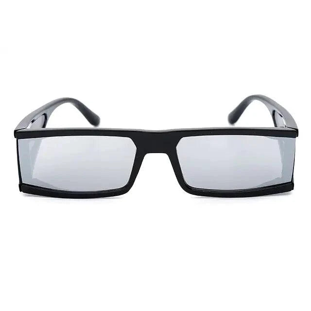 Mandotos Chic Retro Rectangle Shades sunglasses with black frames and tinted lenses, stylish and vintage-inspired eyewear.