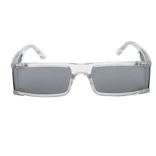 Mandotos chic retro rectangle shades with black frames and tinted lenses, stylish sunglasses for a vintage-inspired look.