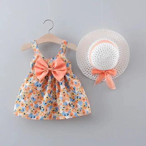 Chic toddler girl summer duo dresses by MANDOTOS, featuring lightweight fabrics and colorful patterns perfect for warm weather.