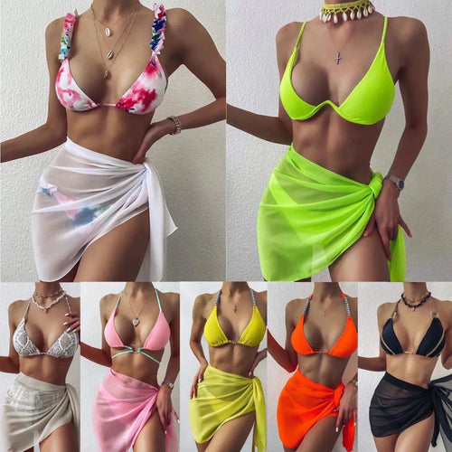 Mandotos ChicWave elegant chiffon sarong draped on a beach chair, showcasing lightweight, flowy fabric perfect for beach adventures.