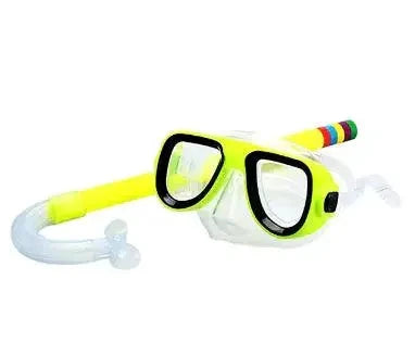 Children's ClearView Snorkel Kit by MANDOTOS with tough mask and snorkel tube for easy water breathing and underwater exploration.