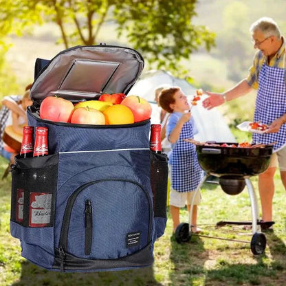 Mandotos ChillPack 33L travel cooler with insulated exterior and secure lid, ideal for keeping beverages and food cold during trips.