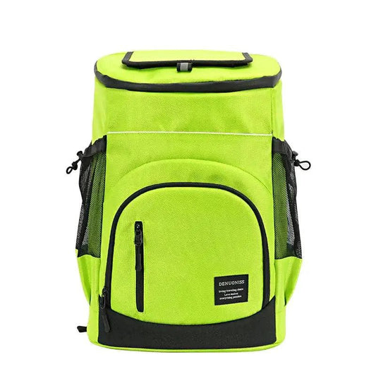 Mandotos ChillPack 33L travel cooler with insulated design, sturdy handle, and compact shape for easy portability and outdoor use.