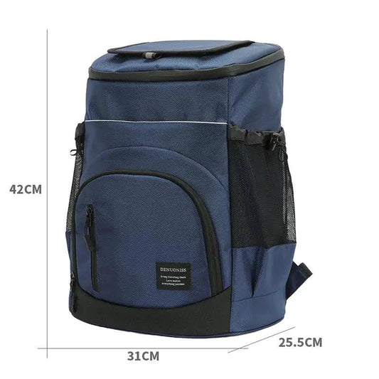 Mandotos ChillPack 33L travel cooler with insulated design, sturdy handle, and compact shape for portable cooling on the go.