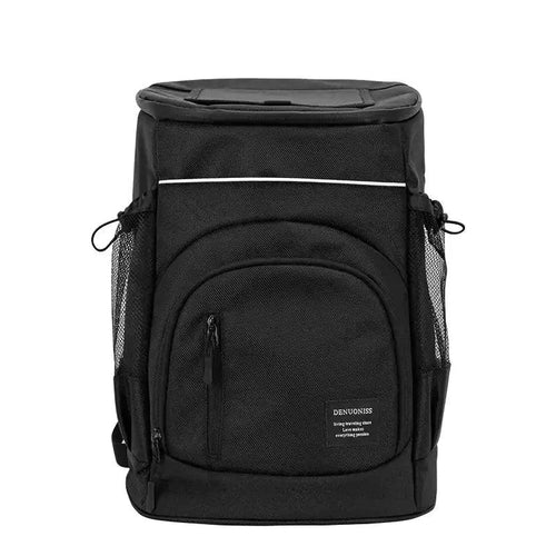 Mandotos ChillPack 33L travel cooler with insulated exterior and secure lid, ideal for keeping drinks and snacks cold on the go.