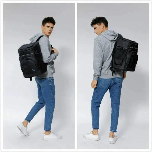 Mandotos ChillPack 33L travel cooler with insulated design, sturdy handle, and compact shape for portable cooling on the go.