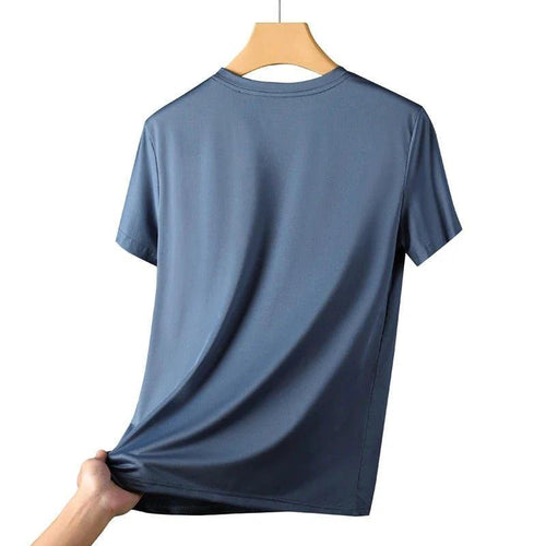 Mandotos men's quick dry running T-shirt in size M, breathable outdoor sports tee for hiking, fishing, and summer activities.