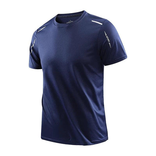 Mandotos men's quick dry running T-shirt in size M, breathable outdoor sports tee suitable for hiking, fishing, and summer activities.