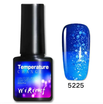 Mandotos Chromatic Nail Adhesive bottle with applicator, clear formula for strong, long-lasting nail bond.