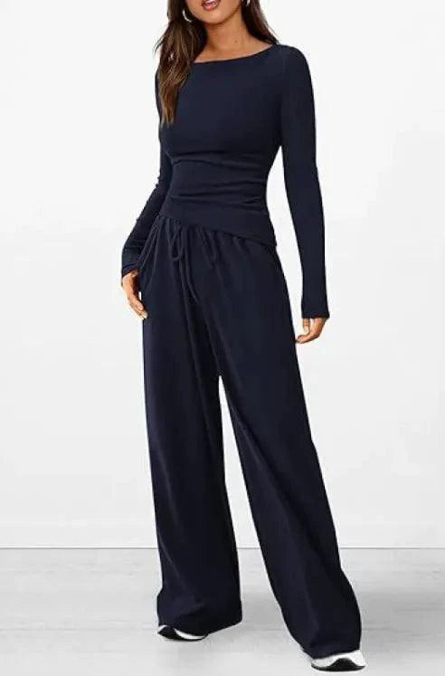 Mandotos City Comfort Asymmetrical Ensemble featuring a stylish, layered design with soft fabric and modern urban-inspired fashion.