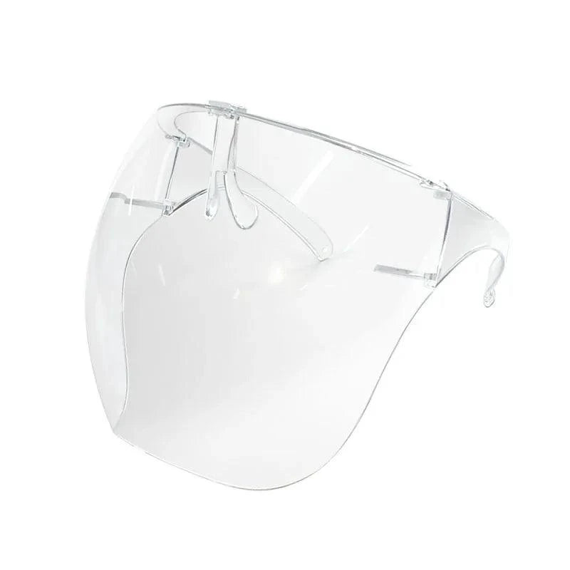 Mandotos ClearShield anti-spray eyewear with transparent lenses and black frame, designed for protective eye coverage