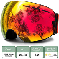 Mandotos ClearView anti-fog ski goggles with adjustable strap and clear lens for winter sports protection