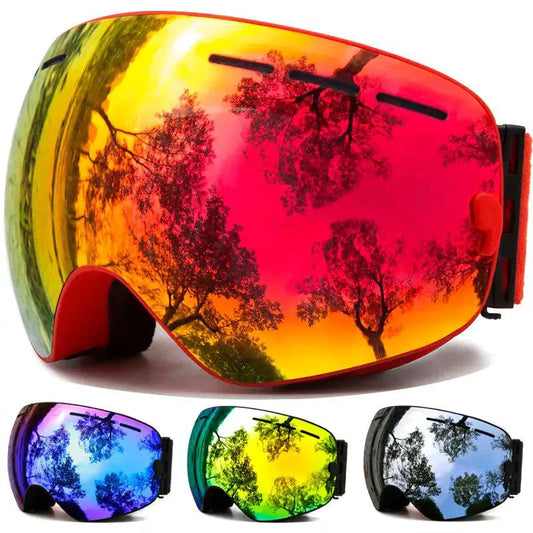 Mandotos ClearView anti-fog ski goggles with adjustable strap and wide lens for clear visibility on the slopes