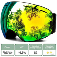 Mandotos ClearView anti-fog ski goggles with adjustable strap and clear lens for optimal winter sports visibility.