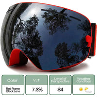 Mandotos ClearView anti-fog ski goggles with adjustable strap and wide lens for clear snow sports vision