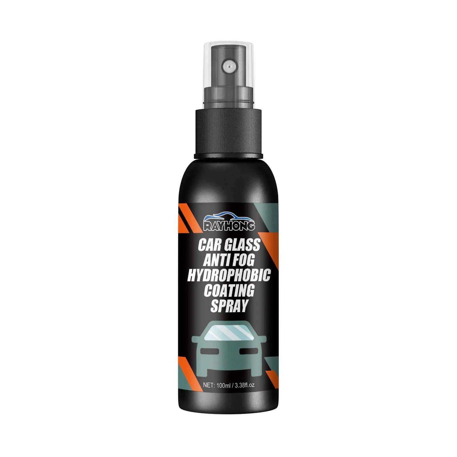 Mandotos ClearView auto glass repellent bottle showing the product label and spray nozzle for enhanced windshield visibility.