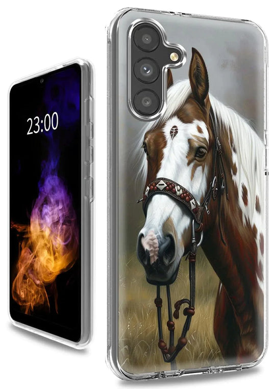Mandotos ClearView Samsung A15 5G dual layer case offering protection and stylish design, with transparent and sturdy build.