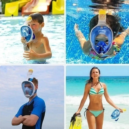 Mandotos ClearView snorkel mask with 180° vision and anti-fog technology for clear underwater viewing.