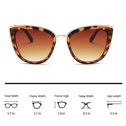 Mandotos Cleo Cat Eye Shades with black frames and tinted lenses, stylish sunglasses for women.