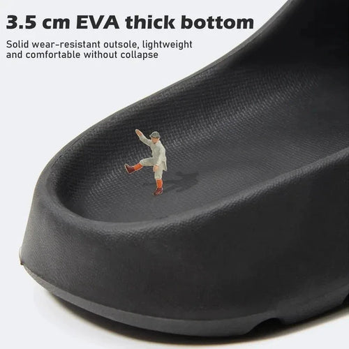 Mandotos Coconut Slippers with thick soles, soft EVA slides for men and women, perfect for summer beach wear and casual comfort.