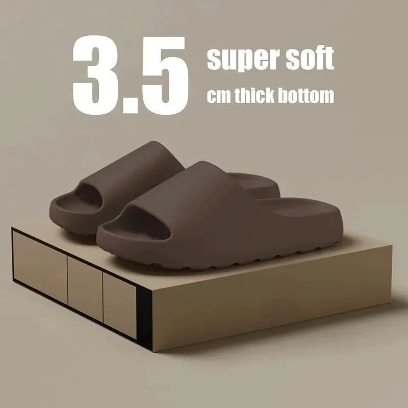 Mandotos Coconut Slippers with thick soles, soft bottom EVA slides for men and women, perfect for summer beach fashion.