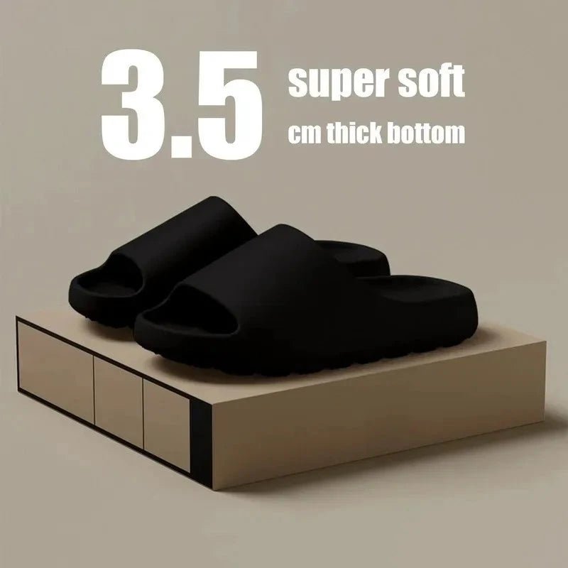 Mandotos coconut slippers with thick soles, soft bottom EVA slides for men and women, perfect for summer beach fashion.