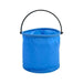 Mandotos Compact Seaside Bucket in bright blue with a handle, ideal for beach and outdoor play activities.