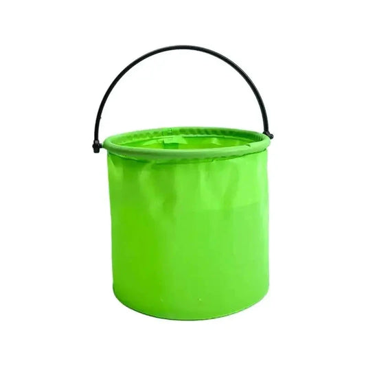 Mandotos Compact Seaside Bucket in bright blue with a sturdy handle, perfect for kids' beach and sand play.