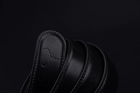 Mandotos contemporary leather belt featuring a sleek design, brown leather strap, and metal buckle for modern style and durability.