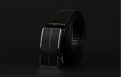 Mandotos contemporary leather belt with sleek design and metal buckle, ideal for stylish casual or formal wear.