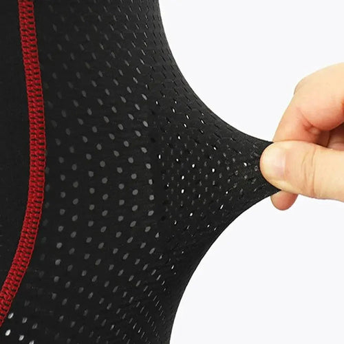 Mandotos CoolVent cycling shorts in black with breathable fabric and snug fit, designed for comfort during outdoor riding.