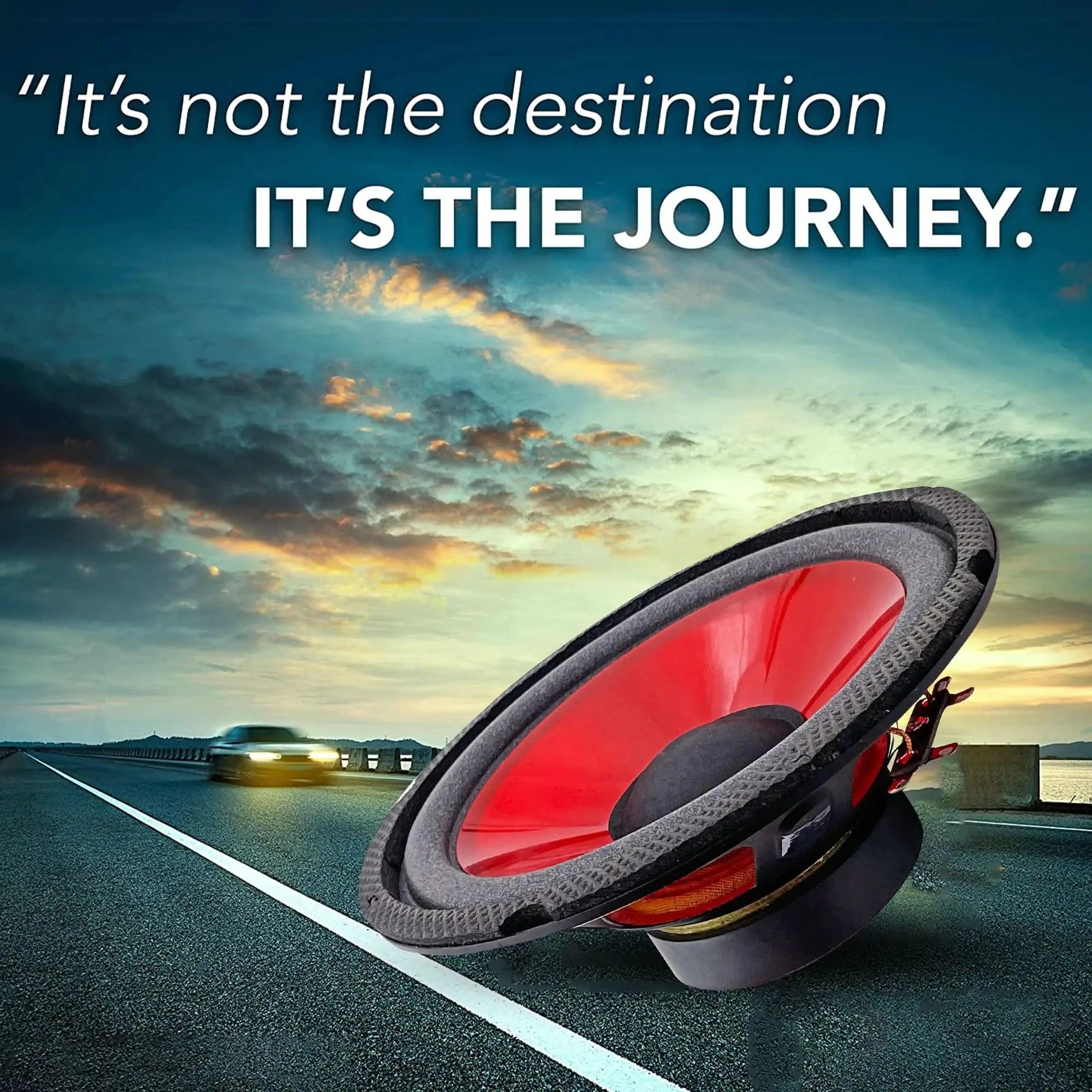 Mandotos CoreBass 6-inch 300W car subwoofer showing black speaker cone and mounting frame for enhanced bass sound