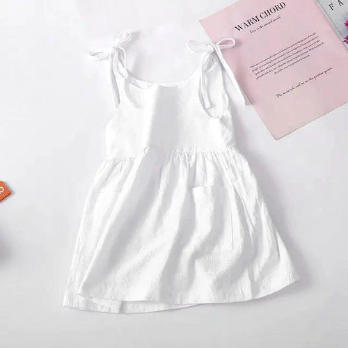 Mandotos Cotton Chic Toddler Sundress featuring a lightweight, breathable fabric with a floral pattern and sleeveless design.