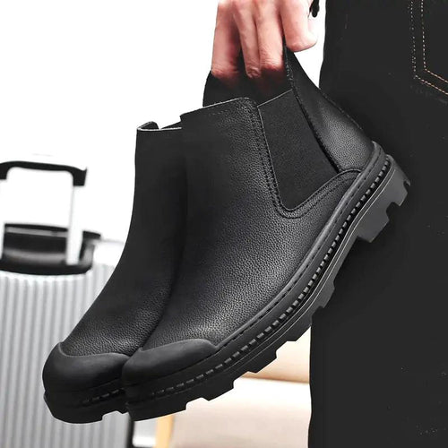 Comfortable MANDOTOS cozy leather footwear with soft leather upper and durable sole, perfect for casual wear.