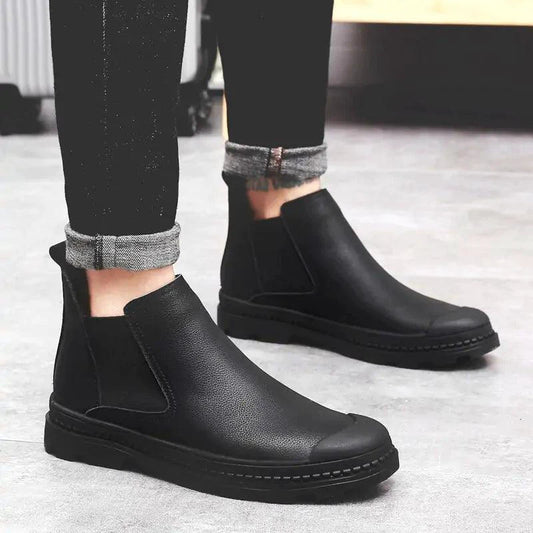 Mandotos cozy leather footwear with a soft, comfortable design, featuring brown leather material and casual slip-on style.
