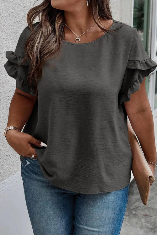 Mandotos Curvy Samantha Blouse, stylish women's top with a flattering fit, in a vibrant fabric, perfect for casual or dressy occasions.