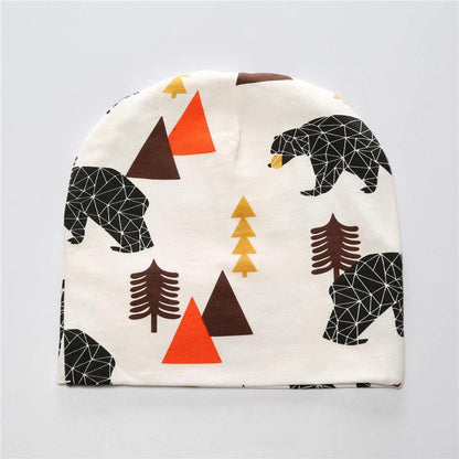 Cute cotton baby hat by MANDOTOS for infants and toddlers, soft and comfortable headwear for little kids.