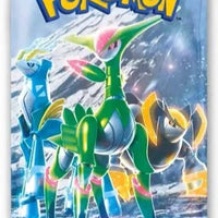 Japanese Cyber Judge Pokémon Booster Pack by MANDOTOS with 5 cards, featuring vibrant Pokémon artwork and card designs.