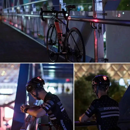Mandotos cyclist's beacon USB rechargeable waterproof bike light mounted on a bicycle for visibility and safety.