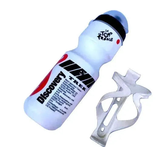 Mandotos cyclist's hydration flask in black with a secure screw-top lid, designed for easy hydration during rides.