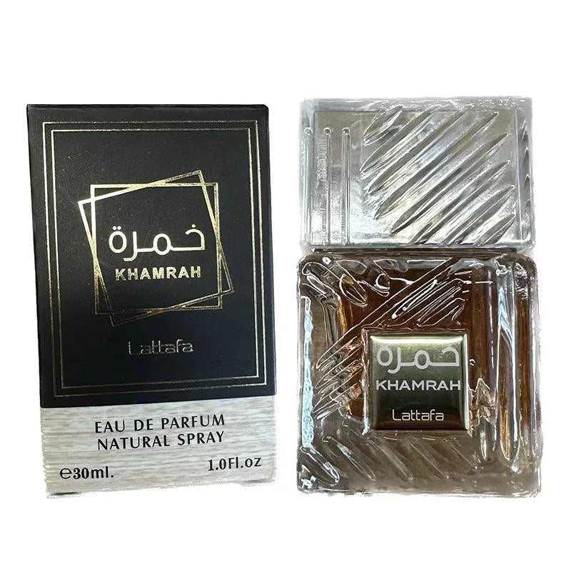 Darey Khamrah 100ml men's cologne by MANDOTOS featuring a sleek bottle for lasting woody Arabic perfume for confident men.
