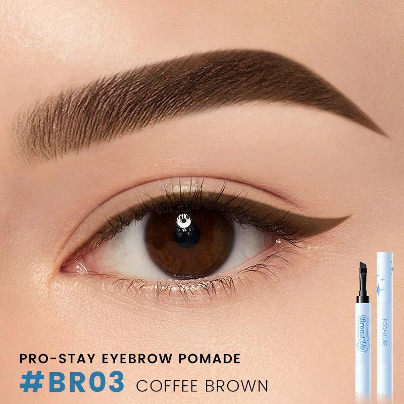 Mandotos 2-in-1 3D eyebrow gel and eyeliner pencil in three waterproof, long-lasting colors for eyebrow and eye makeup.