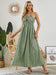 Mandotos bohemian halter maxi dress for women, sleeveless and flowy, perfect for summer beach wear, with boho-style design.