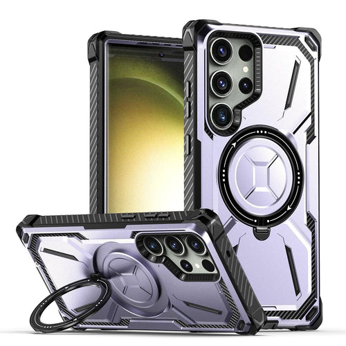 Mandotos magnetic phone case with ring, drop-resistant and protective, designed for smartphones with a sleek, durable build.