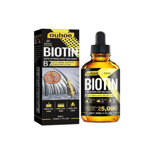 Mandotos Collagen B7 Vitamin Hair Oil bottle with dropper for strengthening and revitalizing hair.