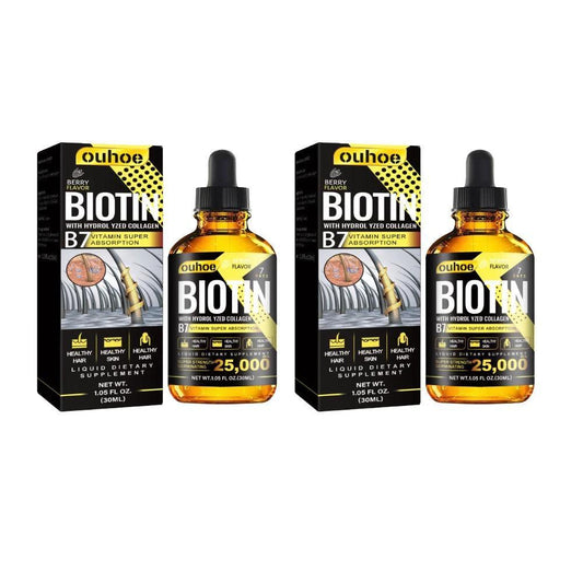 Mandotos Collagen B7 Vitamin Hair Oil bottle showing the product label, designed to strengthen and revitalize hair.